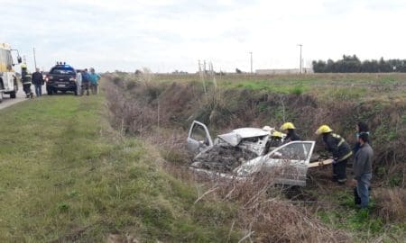 Villa Cañás: Vuelco en la Ruta 94