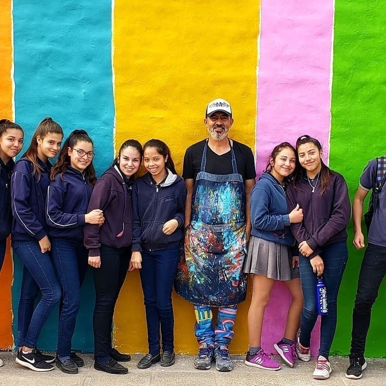 El artista plástico Mario Lange está en Villa Cañás