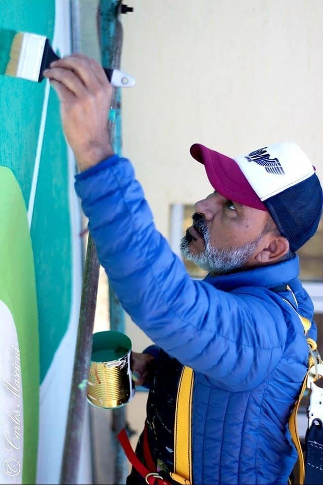 El artista plástico Mario Lange está en Villa Cañás El artista plástico Mario Lange está en Villa Cañás