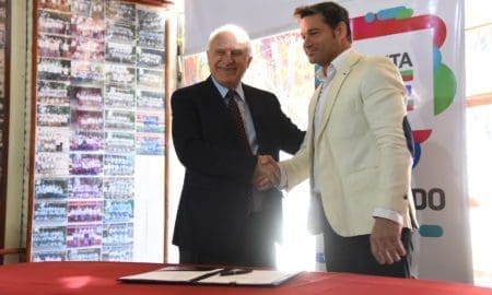 Lifschitz firmó convenios para obras de pavimentación en Rufino y Amenábar