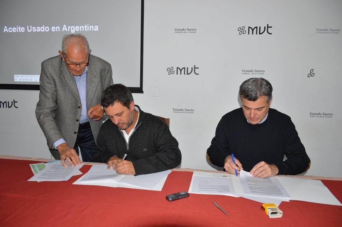 Venado Tuerto: Convenio para transformar aceites minerales en combustibles alternativos
