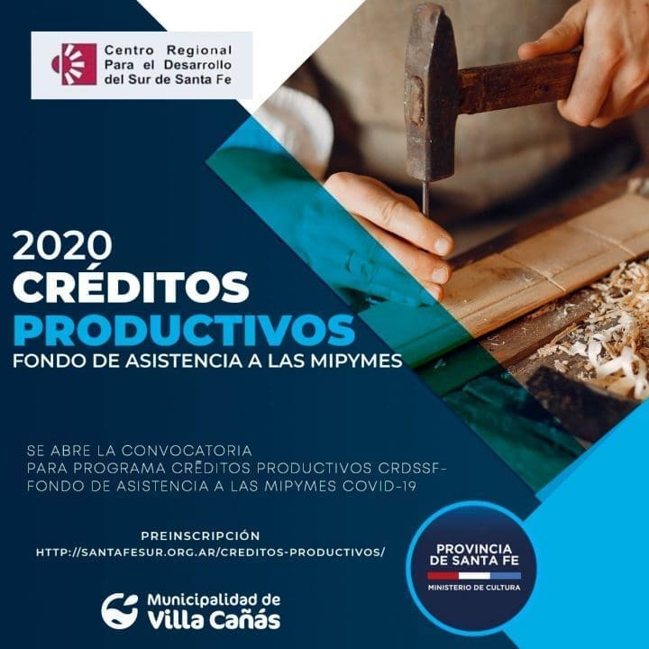 Villa Cañás: Programa de crédito para industrias, comercios y servicios afectados por la pandemia