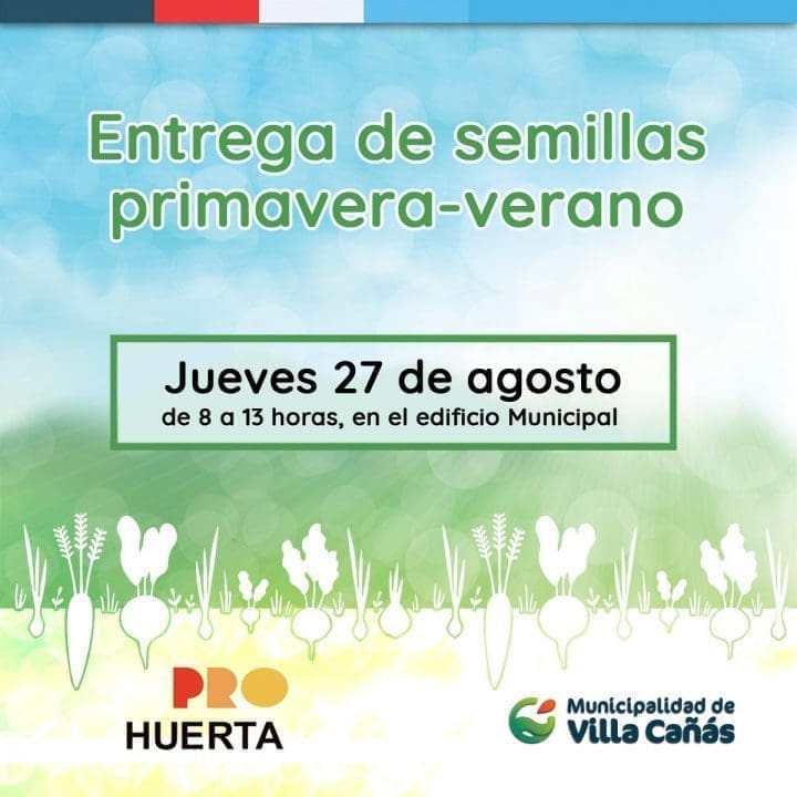 Villa Cañás: Entrega de semillas Primavera Verano
