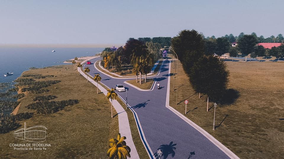 Teodelina: Poleri presentó un proyecto urbanístico para la costanera de laguna El Chañar
