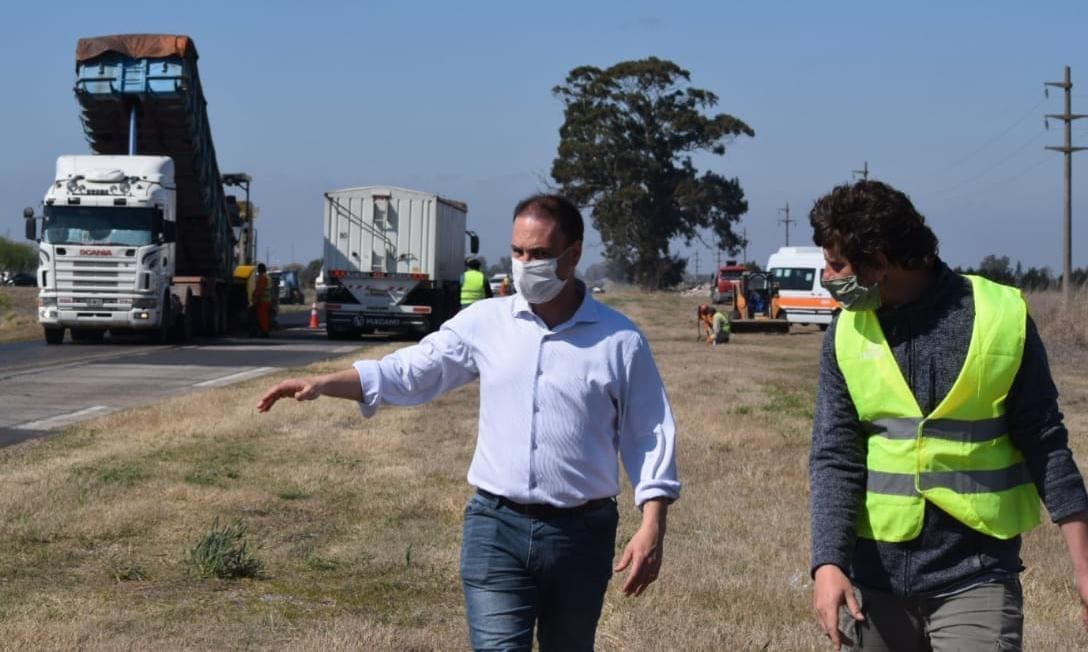 Villa Cañás: El senador Enrico sigue impulsando la obra de repavimentación de la Ruta 94