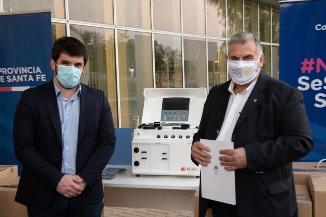 Venado Tuerto: Llegó la máquina para extraer plasma con aportes del Rotary Club y el municipio