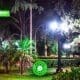Villa Cañás: Finalizó la instalación de nuevas luces LED en la Plaza 9 de Julio