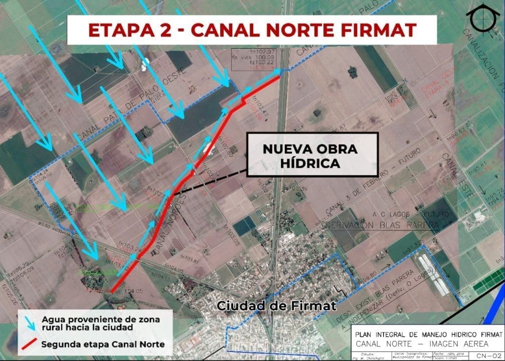 Firmat: Enrico informó la incorporación al presupuesto 2021 de importante obra hídrica