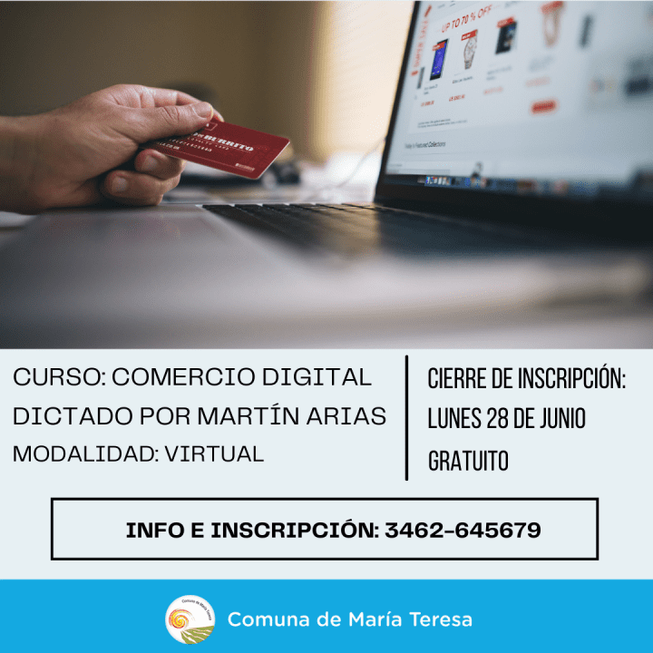 La Comuna de María Teresa abre la inscripción para el curso virtual sobre comercio digital