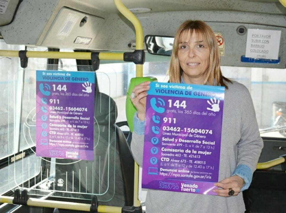 Venado Tuerto: Campaña contra la violencia de género y difusión del 144 como número de asistencia