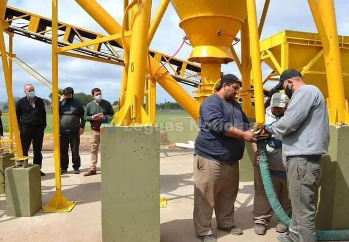 Villa Cañás: Avanzan los trabajos en la Planta Hormigonera para su puesta en marcha