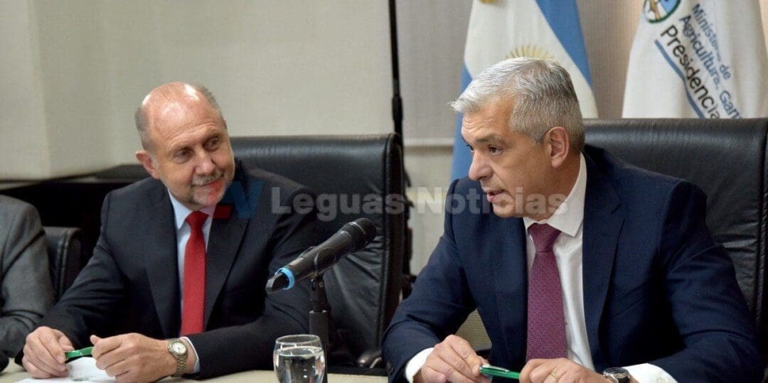 El gobernador Omar Perotti y el ministro Julián Domínguez visitan Murphy y Venado Tuerto