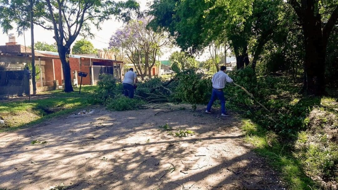 Venado Tuerto: Las cuadrillas del gobierno municipal sigue trabajando en los barrios tras la fuerte tormenta