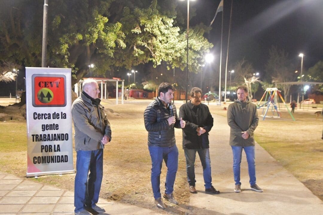 Venado Tuerto: Plaza España renovada con nueva iluminación LED y obras