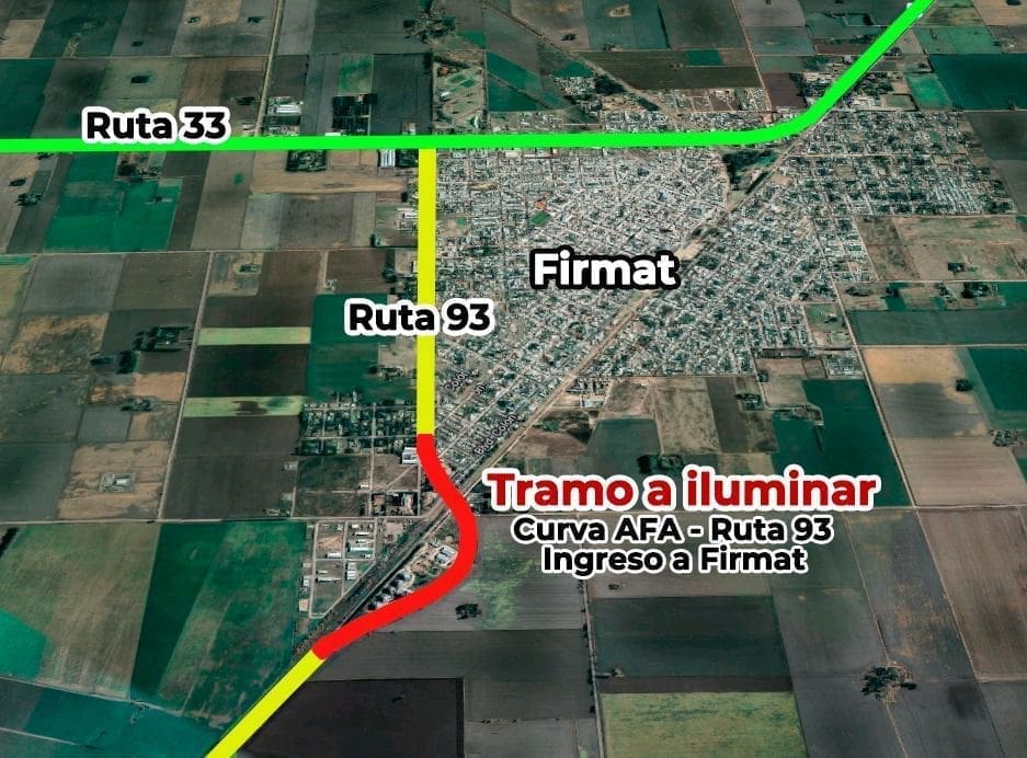 El senador Enrico insiste con una necesaria obra de iluminación en el ingreso a Firmat