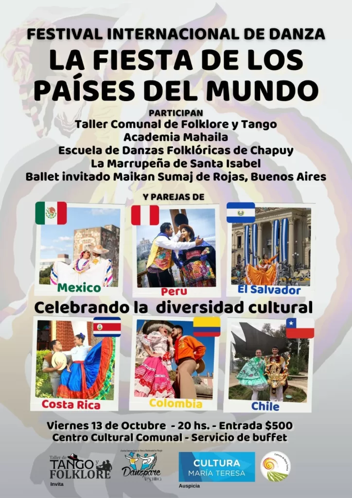 María Teresa se prepara para conmemorar la Diversidad Cultural con un Festival Internacional de Danza María Teresa se prepara para conmemorar la Diversidad Cultural con un Festival Internacional de Danza