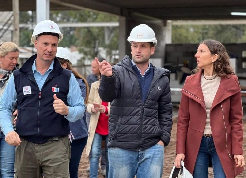 Rufino: Enrico y Di Gregorio valoraron el avance de obra en la nueva Escuela Agrotécnica