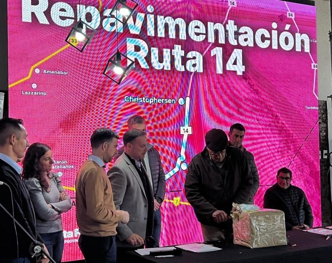 Esperada obra provincial: Enrico encabezó la licitación de la repavimentación de la Ruta 14 al sur