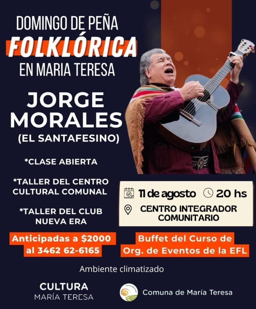 María Teresa: Gran noche de Peña Folklórica con Jorge Morales María Teresa: Gran noche de Peña Folklórica con Jorge Morales