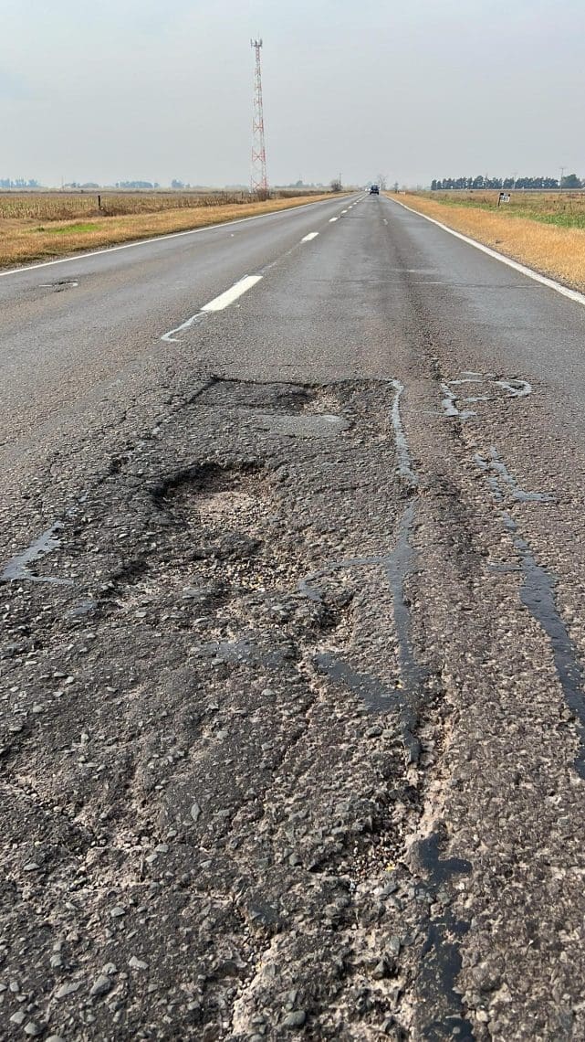 Di Gregorio: Es vergonzoso y criminal el estado de las rutas nacionales que atraviesan General López
