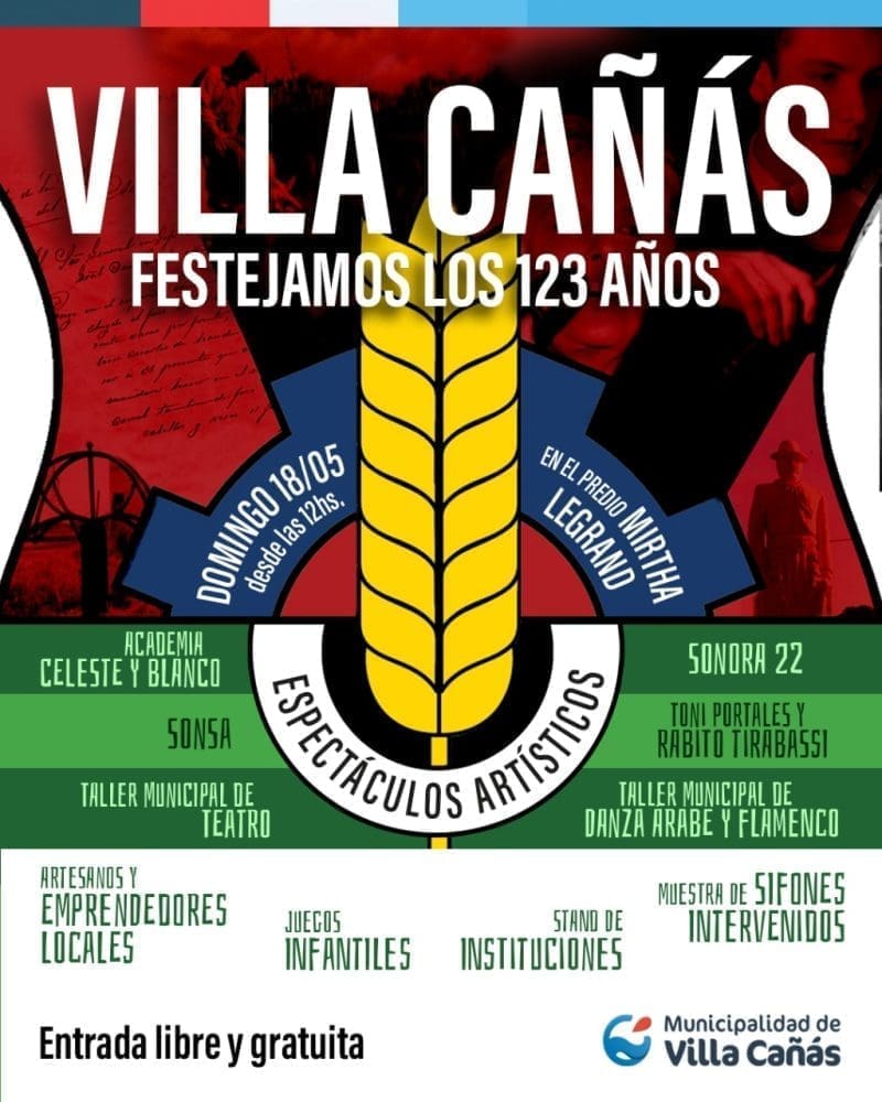 Villa Cañás festeja sus 123 años Villa Cañás festeja sus 123 años