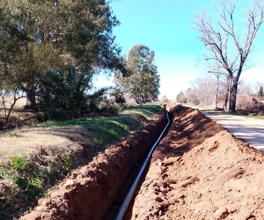 Obras de agua y cloacas en el departamento General López