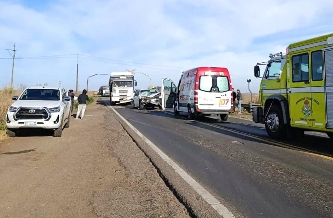Triple choque en la Ruta 33 entre Venado Tuerto y Sancti Spíritu