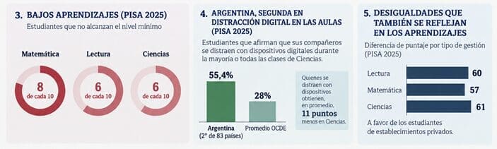 Una década de retroceso: Cayó 8.4 puntos el rendimiento verbal de estudiantes argentinos Una década de retroceso: Cayó 8.4 puntos el rendimiento verbal de estudiantes argentinos